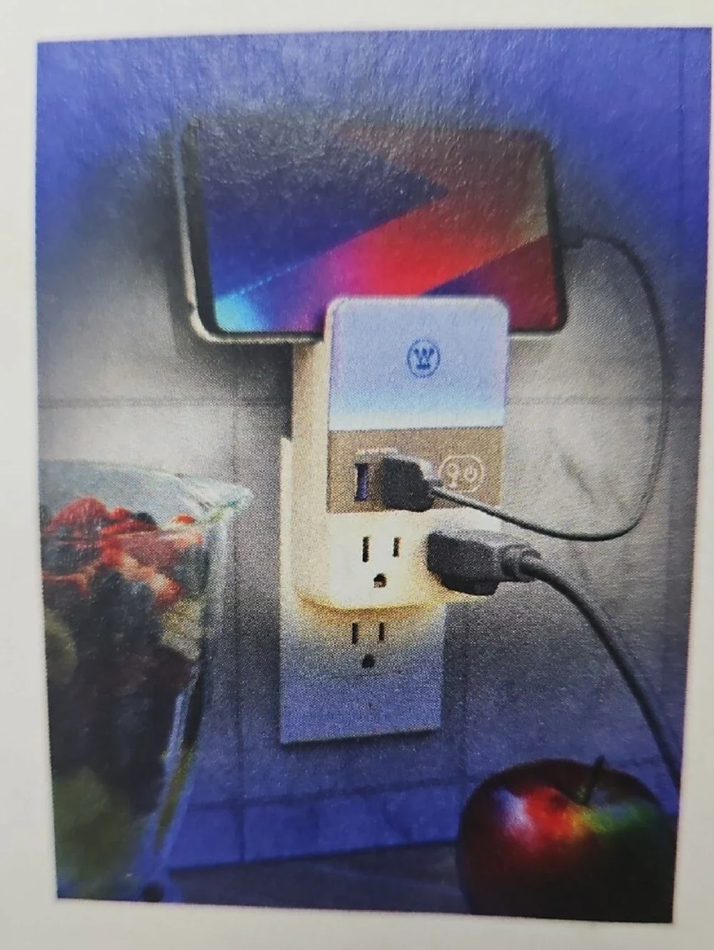White Night Light Power Station - 2 USB Ports & 2 Outlets